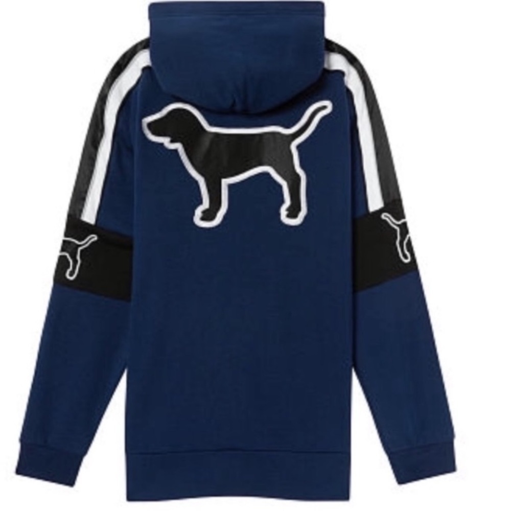 VS PINK Campus Sherpa Lined Pullover - Blue